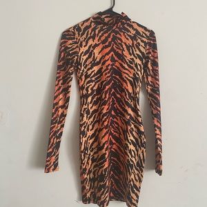 Tiger Print Bodycon Dress